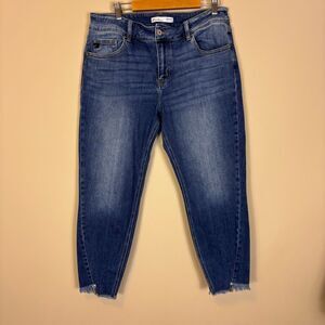 KanCan High Waisted Ankle Skinny Raw Hem Jeans 14
